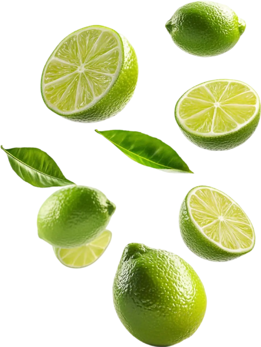 Limones persas flotando